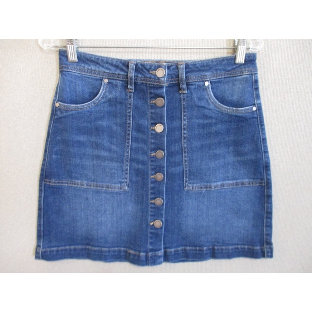 Black Label C Est Toi Button Front 17" Skirt Size Medium
